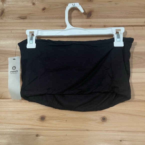 Mono B Elegant Black Tube Crop Top - Picture 2 of 2